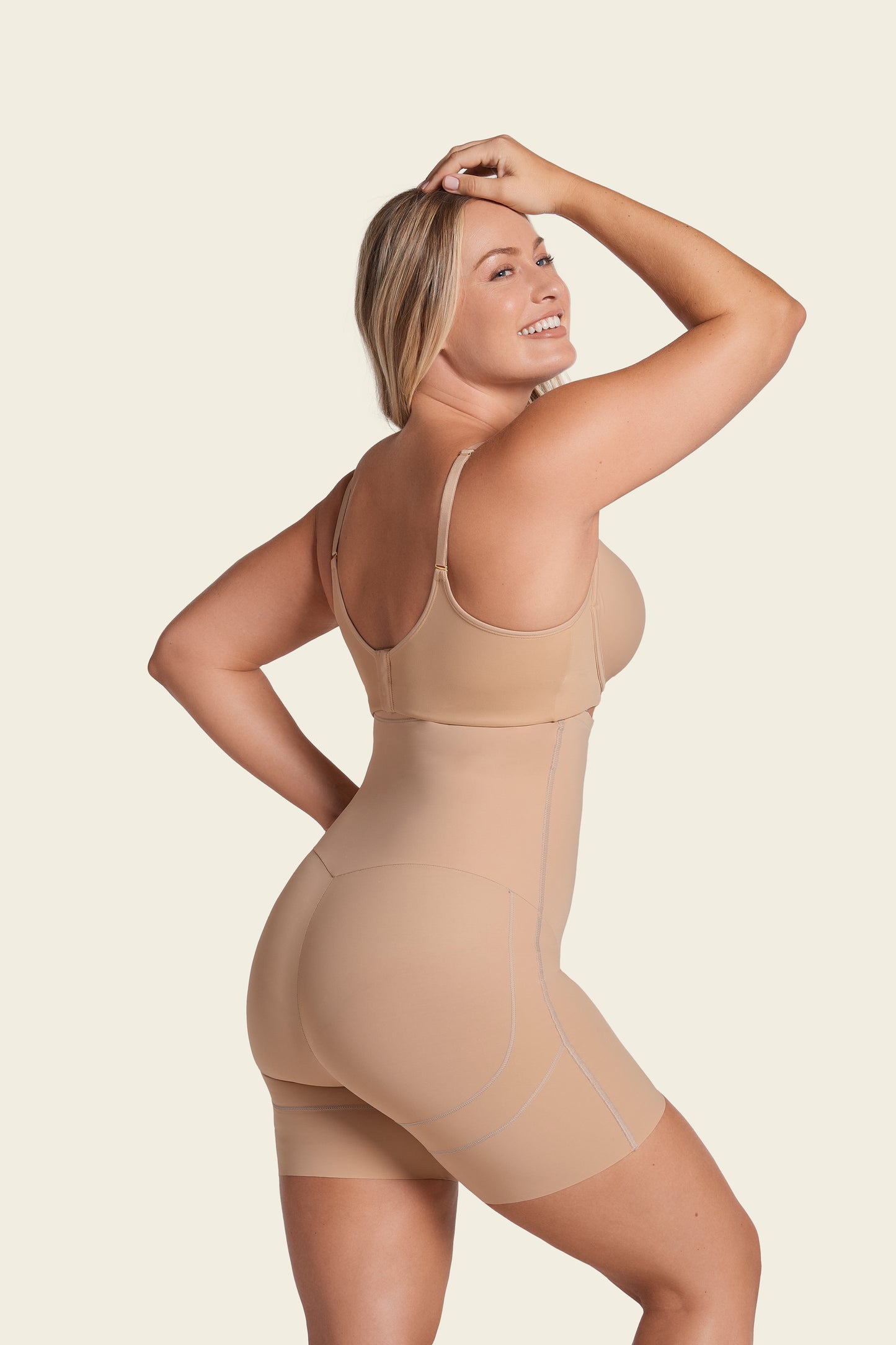 Strapless Sculpting Step-in Body Shaper with Short Bottom