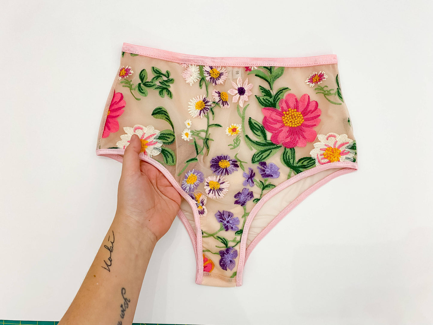 High Rise Brazilian Panty: Wildflowers