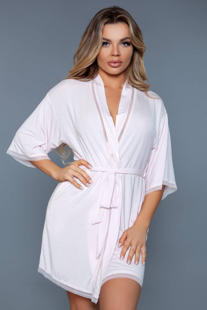 Sylvie Modal and Lace Robe