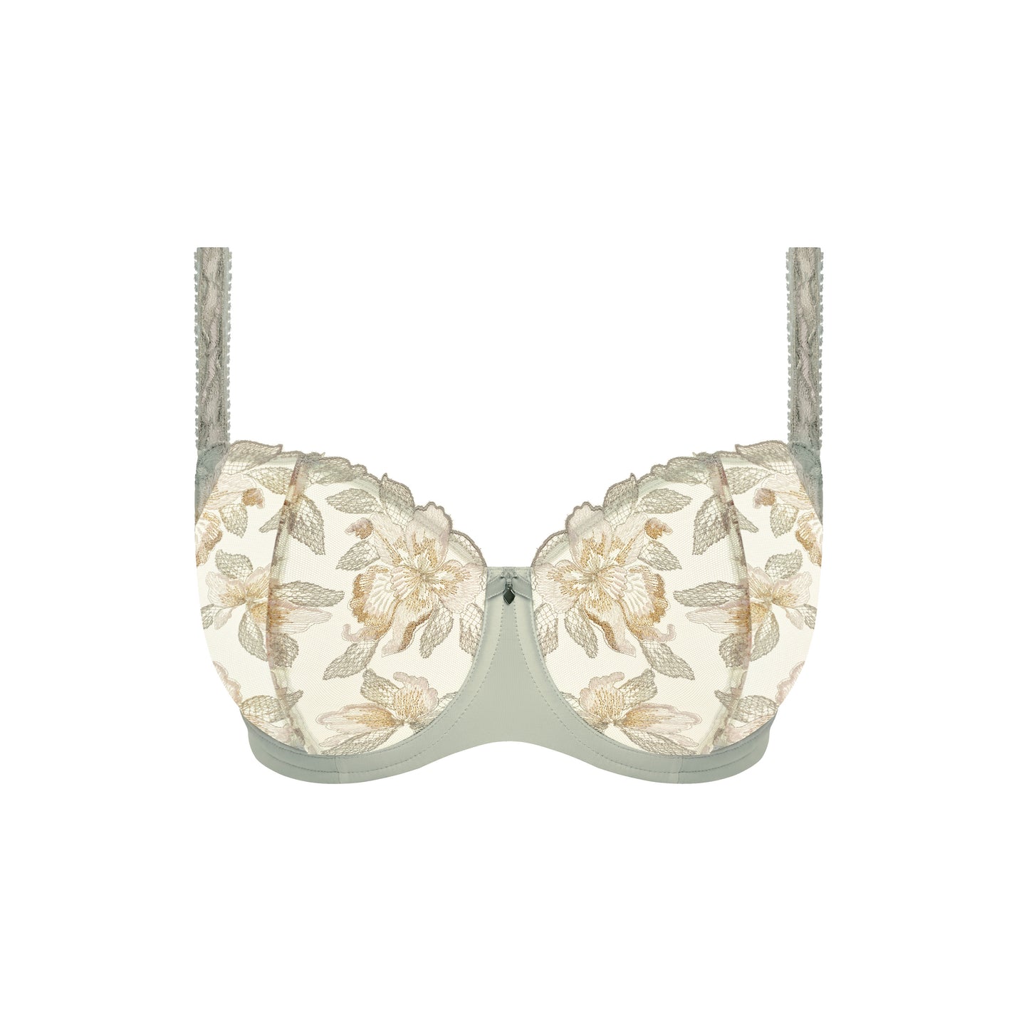 Magdalena Balconette Bra in Vintage Green