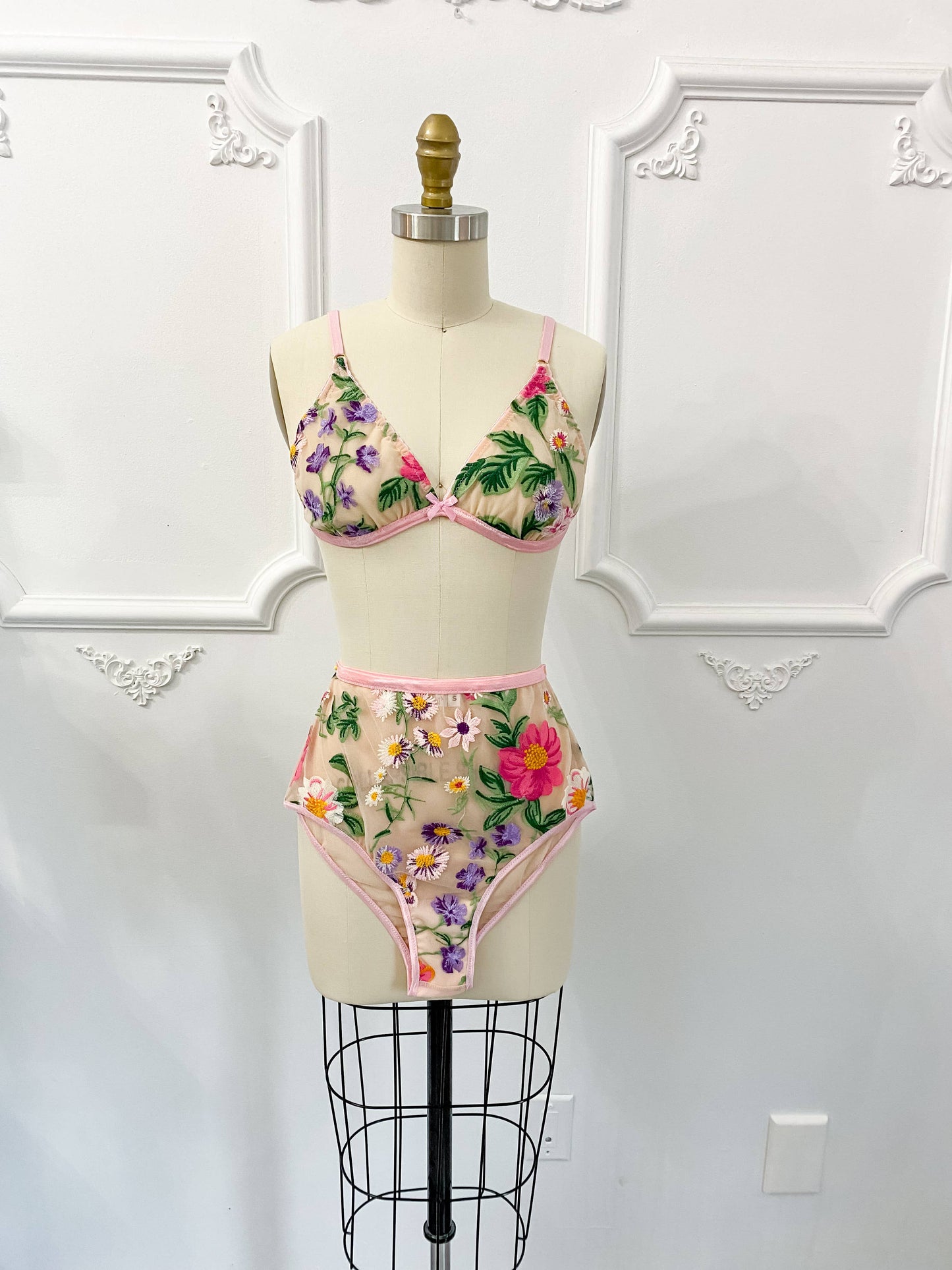 High Rise Brazilian Panty: Wildflowers