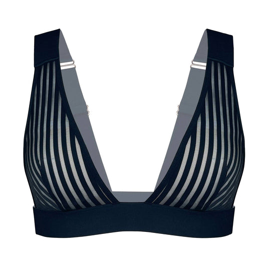 Vertigo V Neck Bralette Black